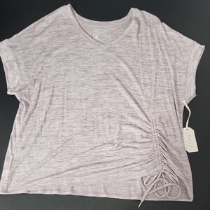 STYLUS Women's Lavender Ruched Tee